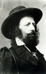 Alfred, Lord Tennyson (1809-92) fotografiert von Cundall und Donnes, 15. April 1861